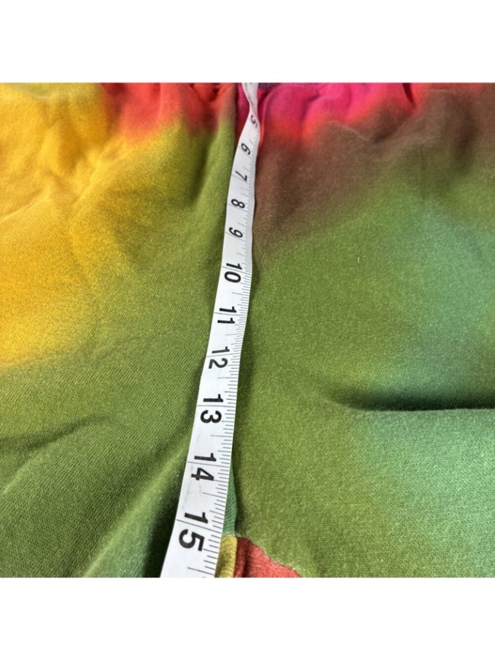 The North Face Pride Fleece Shorts Mens Large Rainbow Tie Dye Puff Print Sweat - Picture 5 of 9